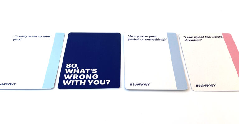 What's in the box of So, What's Wrong With You? party game