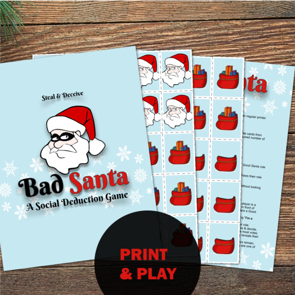 Bad Santa Downloadable Christmas Party Activity